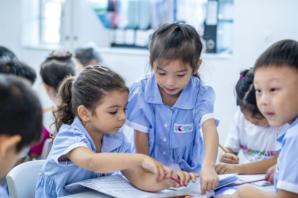 preschoolers in classroom