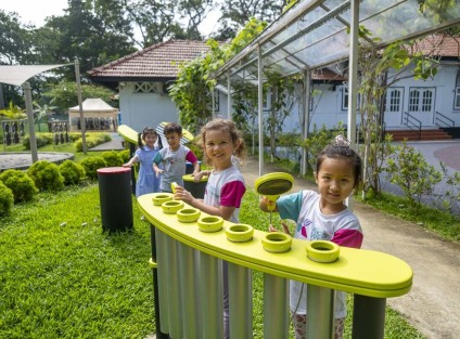 children at outdoor play